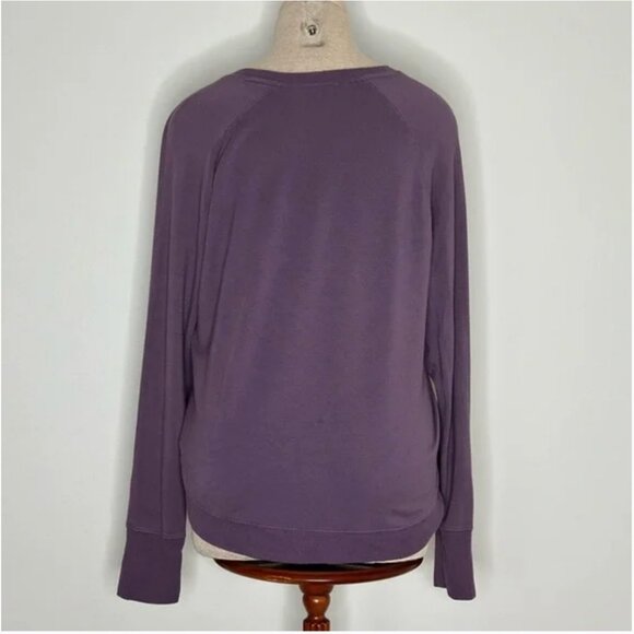 Athleta Women's Beyond Soft Pullover Sweatshirt | Plum Purple | Petite Medium - Picture 2 of 7